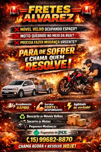 Faço Frete Socorro de Motos e Descarte de Móveis Velhos 