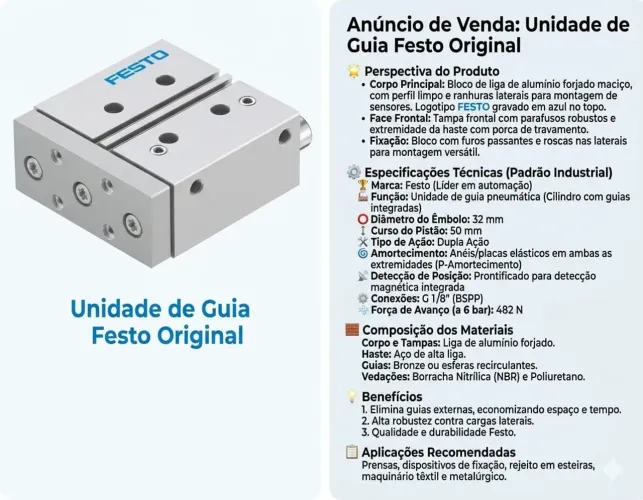 4 Cilindros Festo DFM-32-50-PAG-M NOVOS