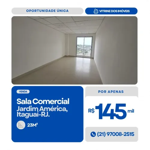 #VENDO Sala Comercial no Fusion - Jardim América, Itaguaí-RJ.