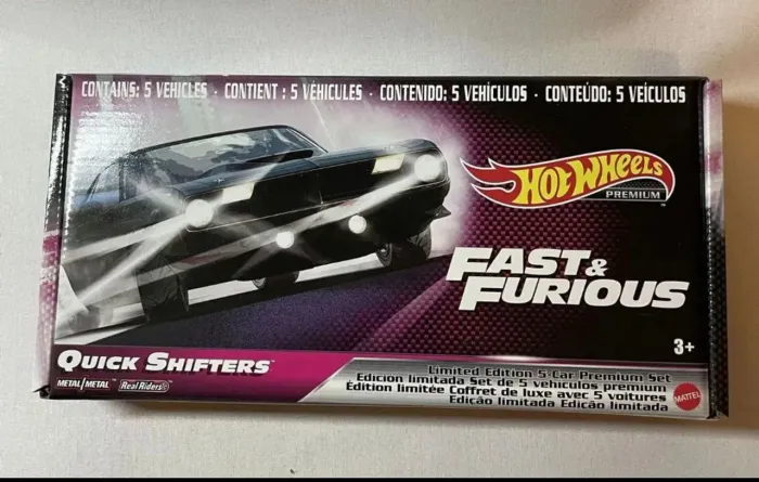Hot Wheels Velozes e Furiosos Quick Shifters Conjunto Premium com 5 miniaturas