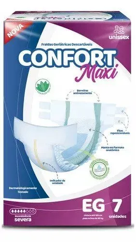 OPORTUNIDADE: Combo Fraldas Geriátricas Confort Maxi EG (Leve 15, Pague 12!)