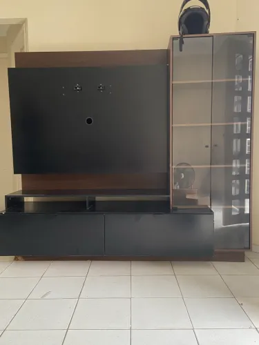 Rack + painel + cristaleira