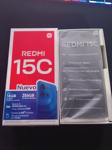 Redmi 15c 256gb/8 + 8 ram Novo