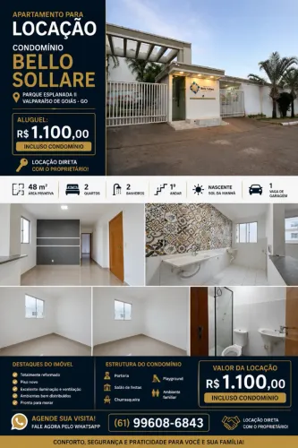 ALUGO - Apartamentos em Valparaíso - GO (Totalmente reformados) 