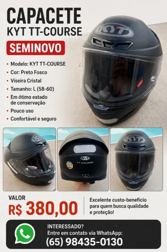 Capacete KYT seminovo