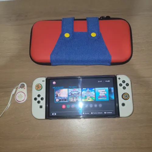 Nintendo switch OLED desbloqueado 128gb + acessórios