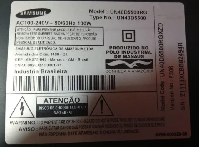 TV Samsung 40 polegadas (Defeito)