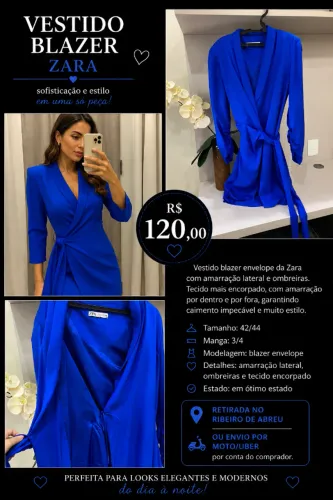 Blazer alongado Zara