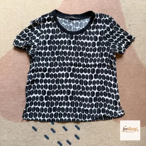 Blusa Estampada Shoulder - Tecido Plano - Tamanho 42 - Impecável