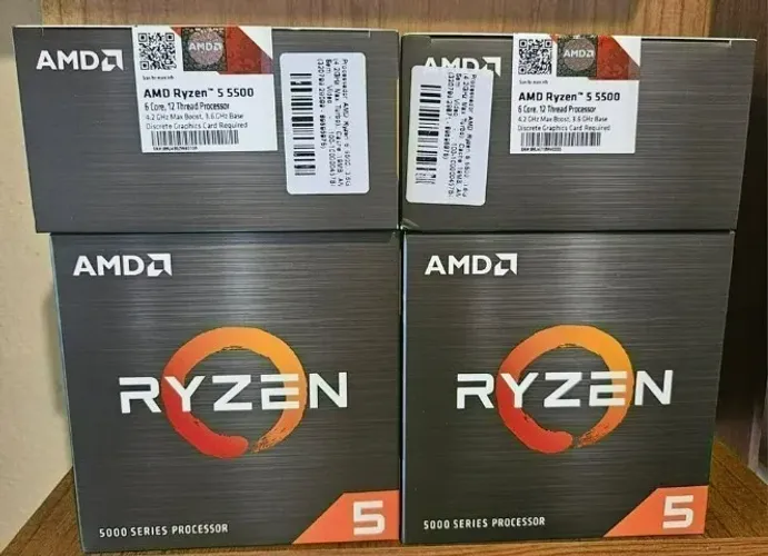 processador amd ryzen 5 5500 6 core 12 treads am4 novo lacrado nota e garantia