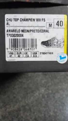 chuteira de quadra, tamanho 40