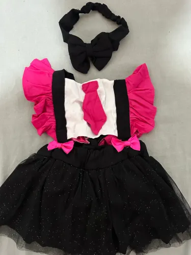 Roupa Bebê Poderosa Chefinha Mesversario Jardineira, Romper
