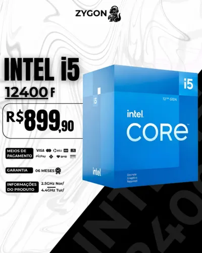 [S/ NOVO] Processador Intel Core i5 12400F + Cooler Box - Garantia 6 Meses