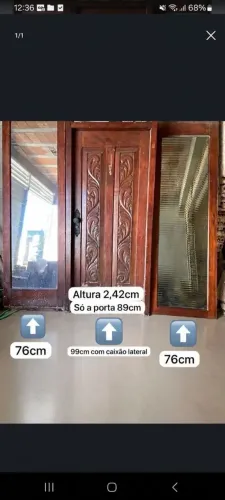 Porta madeira pura