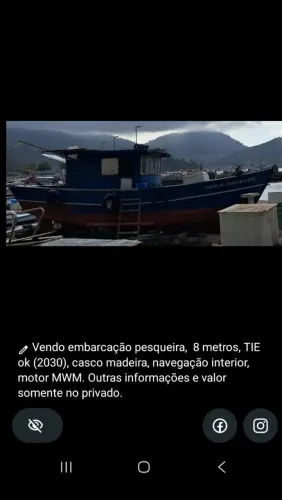 Embarcação de pesca Barco de Pesca Angra dos Reis
