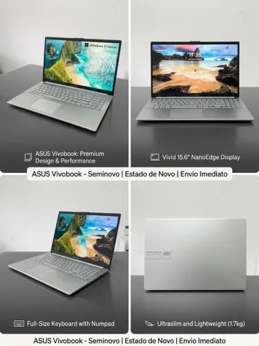 Notebook ASUS Vivobook Go 15.6" - Estado de Novo!