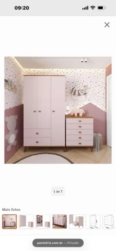 VENDO GUARDA-ROUPA + CÔMODA INFANTIL