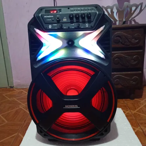 Caixa de Som Amplificadal Mondial 400 watts bivolt