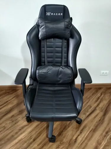 Cadeira Gamer XT Racer Platinum W Couro - Preta - Impecável