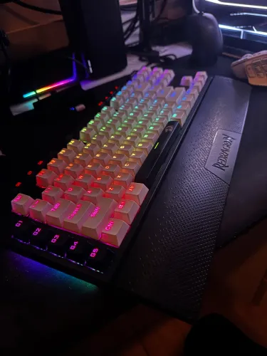 Teclado Mecânico Redragon Vishnu K596 RGB - Customizado (Keycaps PBT) wireless/usb-c