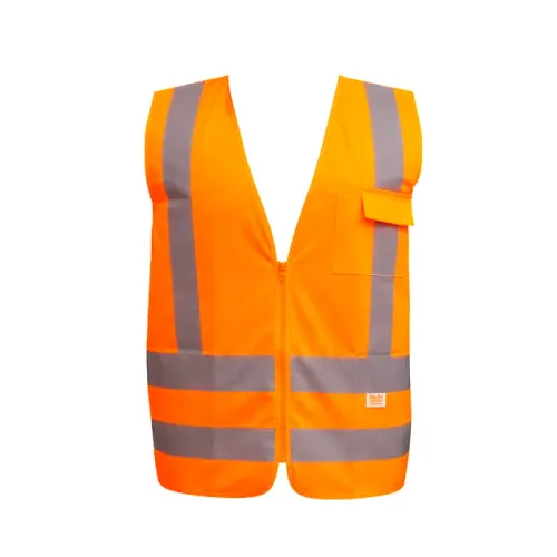 COLETE REFLETIVO LARANJA C/ 1 BOLSO TAM G (9)