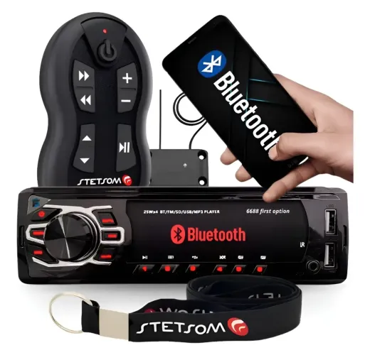 Auto rádio bluetooth + controle Stetsom