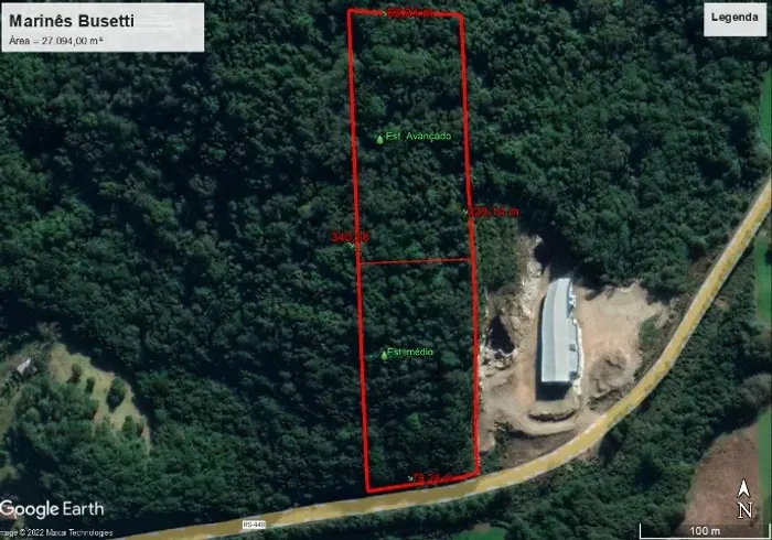 Terreno em área rural que passou a ser urbana recentemente, com 22700 m2 Linha Alencastro
