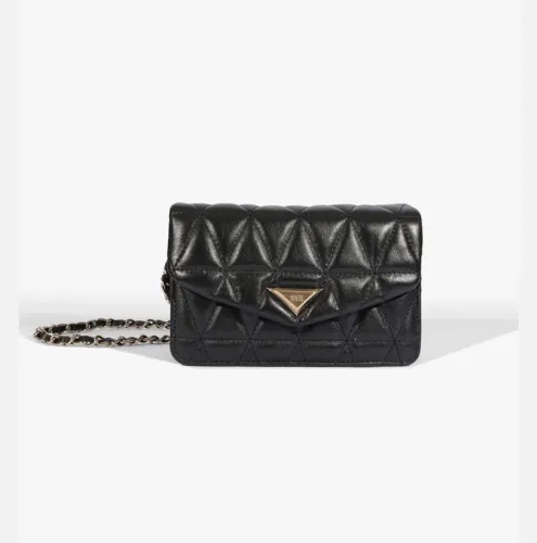 Bolsa Média Tiracolo 944 Couro Preta