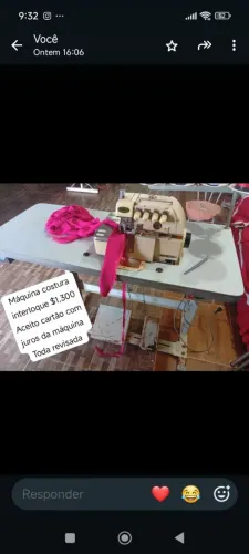 Máquina de costura industrial interloque 
