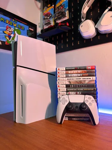 Ps5 Slim Física 1TB + Controle + 1 Jogo | Garantia