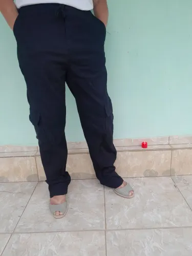 Calça Cargo Preta Masculina e feminina Tamanho M