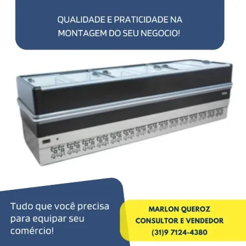 Ilha de Congelados 3M Preta Polar 220v