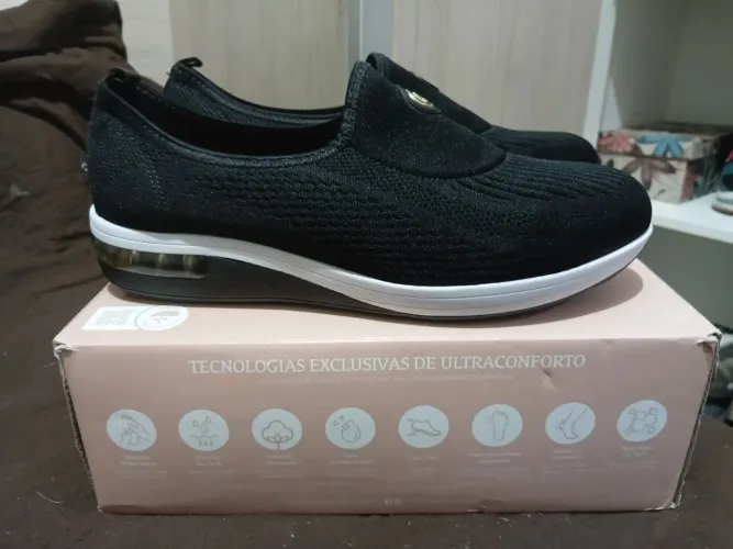 Tenis modare sem cadarço 39 preto