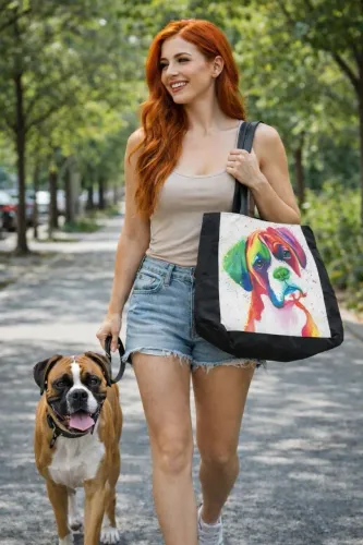 Bolsa estampa cachorro Boxer