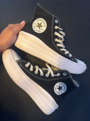 All star plataforma preto botinha
