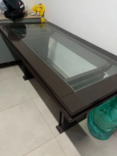 Mesa Retangular com Vidro