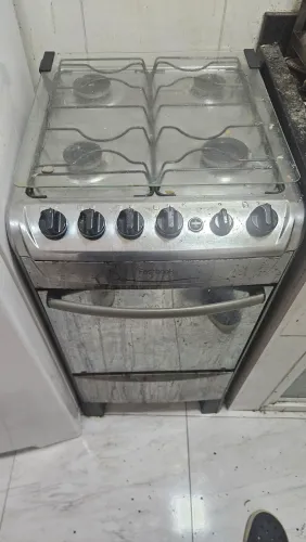 Fogão 4 bocas cinza fastcook