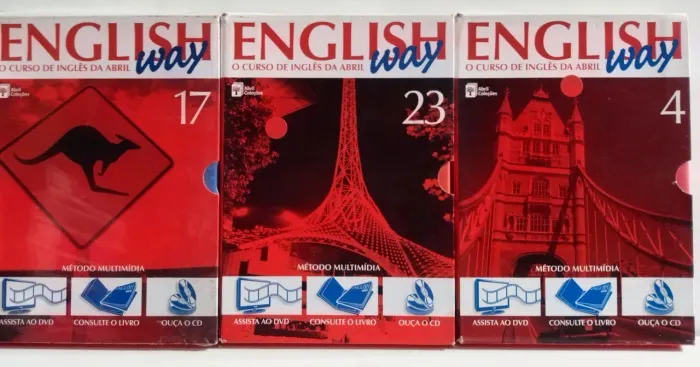 Livros English Way - Livro+CD+DVD 10 Vol - Método Multimídia
