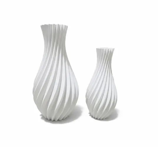 Vaso decorativo espiral 3D mordendo 