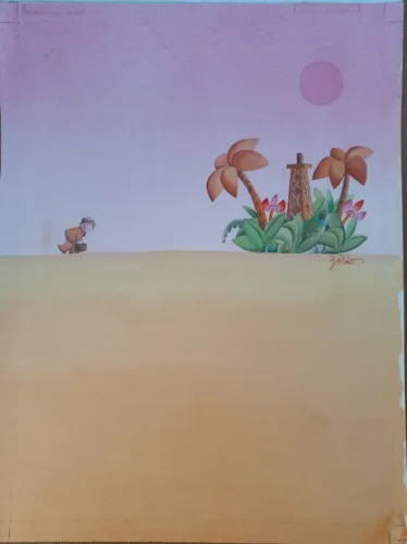 Pintura de Zélio Alves Pinto- Quadro em técnica mista