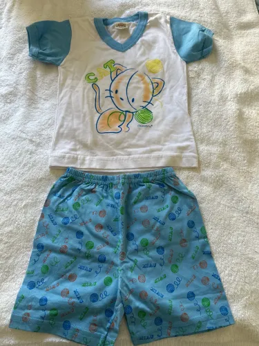 Pijama TAM 2 infantil Azul e branco