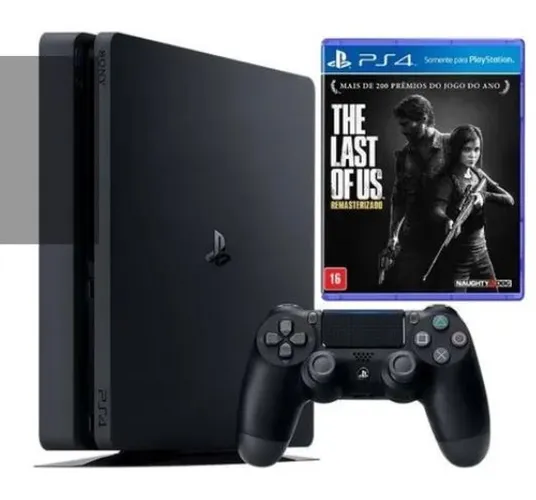 Playstation 4 Slim - Garantia de 01 ano. Aceitamos video games como parte do pagamento