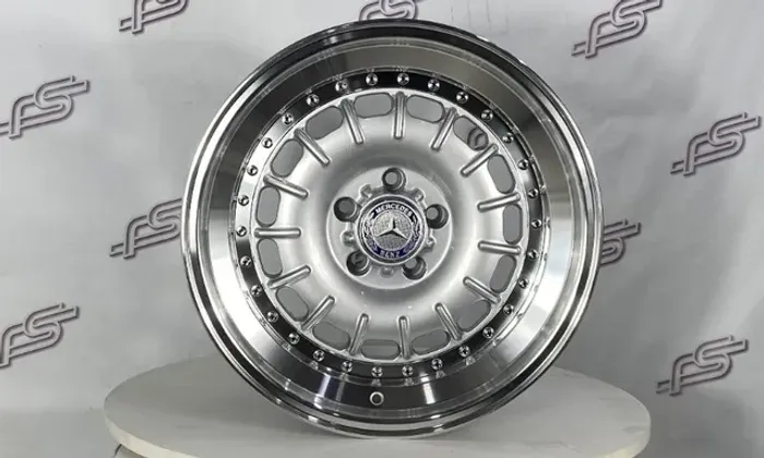 Rodas Mercedes 280D Prata Borda Diamantada 5x112 - 17x8,5 e 17x9,5