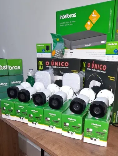 Alarme câmeras, cerca elétrica concertina motor de portão 