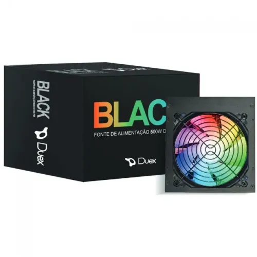 Fonte ATX 600W Duex DX 600FSE RGB - WZetta