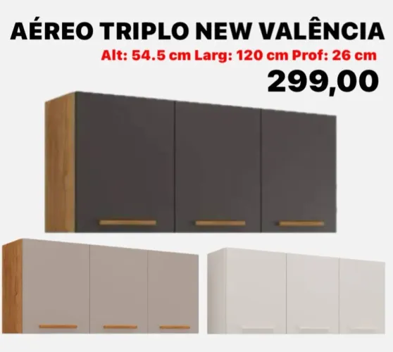 Armário Aéreo triplo New Valença-ENTREGA HOJE !!! 
