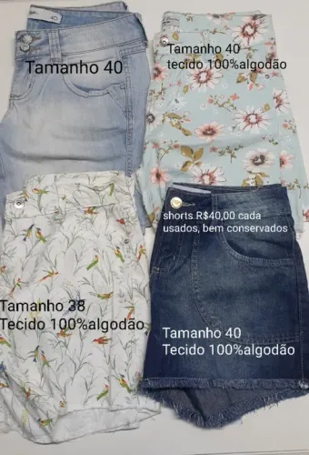 Shorts femininos em perfeito estado