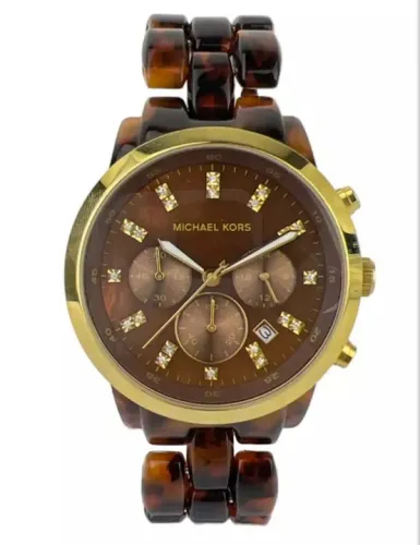 Relógio Michael Kors Dourado com Cristais - Tortoise