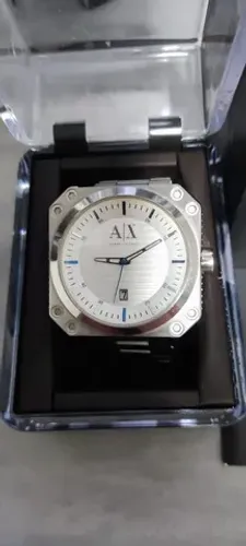 Extremamente Raro Relógio Armani Exchange ax1082 quadrado com pulseira de aço inoxidável