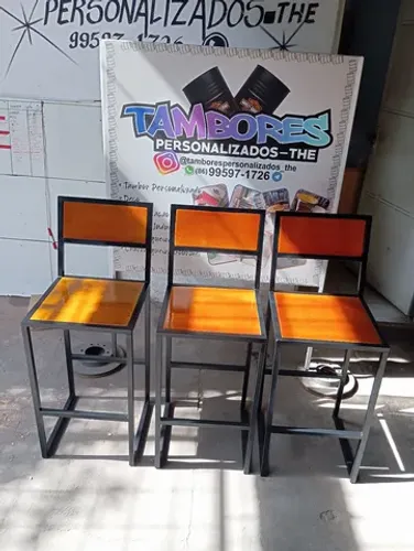 Kit com 3 Banquetas industriais?